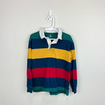 Load image into Gallery viewer, Lands&#39; End Kids Bold Striped Rugby Shirt Medium 5-6
