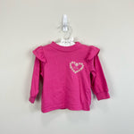 Load image into Gallery viewer, Vintage Lee Long Sleeve Pink Ruffle Shirt 12 Months USA
