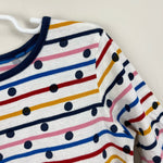 Load image into Gallery viewer, Mini Boden Polka Dot Rainbow Stripe Dress 6-7
