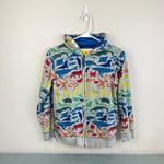 Load image into Gallery viewer, Mini Boden Kids' Animal Print Full Zip Hoodie Multi Rainbow Animals 11-12
