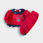 Load image into Gallery viewer, Vintage Hush Puppies Country Spirt Sweatsuit Outfit 24 Months
