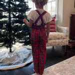 Load image into Gallery viewer, Vintage DiJon Apparel Festive Plaid Suspender Pants Overalls 6
