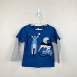 Load image into Gallery viewer, Tea Collection Blue Motorcycle Tee 4-5
