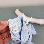 Load image into Gallery viewer, Kissy Kissy Blue Striped Footie Coverall Newborn
