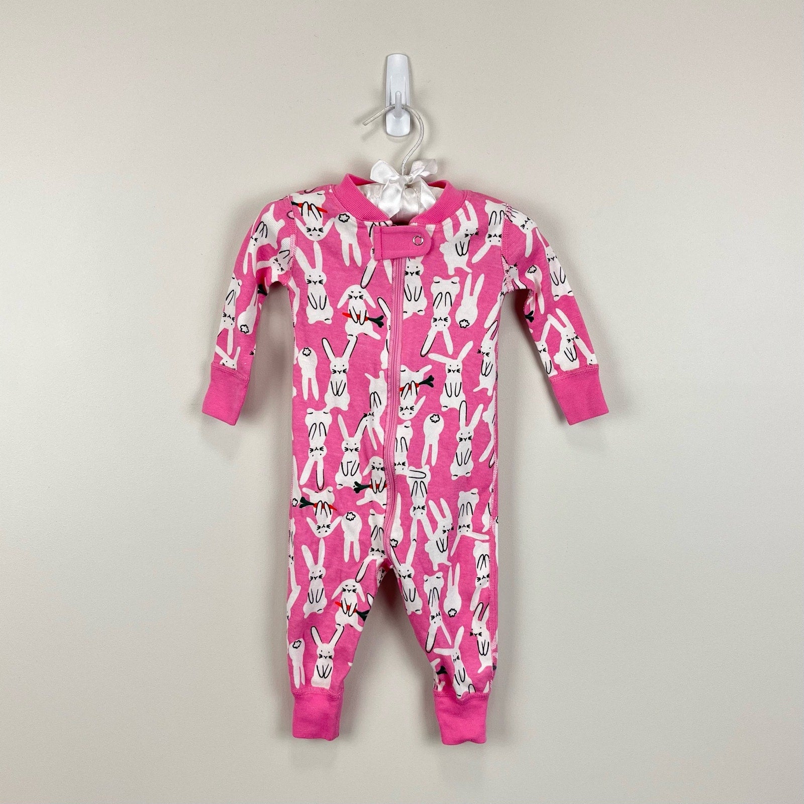 Hanna Andersson Pink Bunny Pajamas 60 cm (3-6 Months)