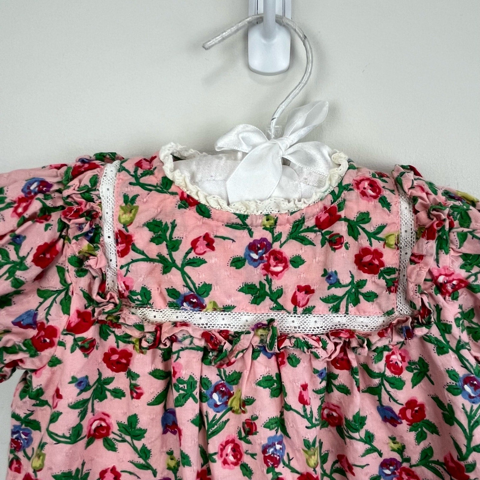 Mini Boden Occasion Printed Dress Rambling Rose Floral Lace 0-3 Months