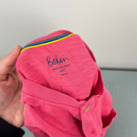 Load image into Gallery viewer, Mini Boden Washed Cotton Henley T-shirt Lollipop Pink 8-9
