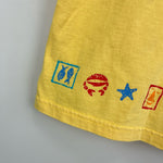 Load image into Gallery viewer, Vintage OshKosh B&#39;gosh Yellow Beach Tee Shirt 24 Months USA
