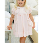 Load image into Gallery viewer, The Proper Peony Hand Embroidered Big Sister Dress Pink 3T
