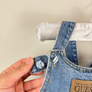 Vintage Guess Leather Patch Overalls 24 Months USA