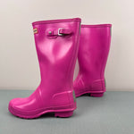 Load image into Gallery viewer, Hunter Kids Original Gloss Tall Rain Boots Pink 3
