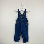 Load image into Gallery viewer, Vintage OshKosh B&#39;gosh Blue Jean Overalls 24 Months USA
