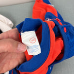 Load image into Gallery viewer, Vintage Mighty-Mac Knicks Basketball Romper Set Blue Orange 12 Months
