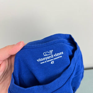 Vineyard Vines Mountain Blocks Long Sleeve Pocket T-Shirt Maritime Blue 4T