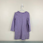 Load image into Gallery viewer, Mini Boden Long Sleeve Purple Striped Polka Dot Dress 6-7

