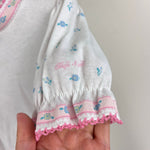 Load image into Gallery viewer, Vintage OshKosh B'gosh Pink Floral Bow Overalls Jumper Set 5T USA
