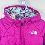 Load image into Gallery viewer, The North Face Girls Reversible Perrito Jacket Peak Purple Terrain Multi-Print 4T
