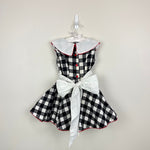 Load image into Gallery viewer, Vintage Sarah Kent Black and White Plaid Party Dress 4T USA
