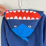 Load image into Gallery viewer, Mini Boden Navy Shark Zip Up Hoodie Sweatshirt 6-7
