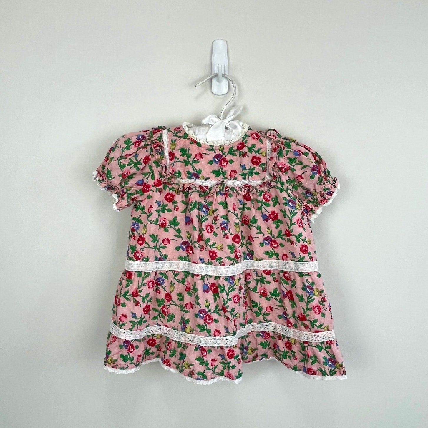 Mini Boden Occasion Printed Dress Rambling Rose Floral Lace 0-3 Months