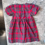 Load image into Gallery viewer, Vineyard Vines Girls' Taffeta Puff Sleeve Dress Royal Stewart Red Plaid L
