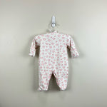 Load image into Gallery viewer, Kissy Kissy Pink White Heart Footie 0-3 Months
