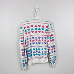 Load image into Gallery viewer, Vintage Gitano Eva Hearts &amp; Striped Pullover M
