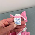 Load image into Gallery viewer, Vintage Carter's Pink Ruffle Lace Coverall Romper 9 Months USA
