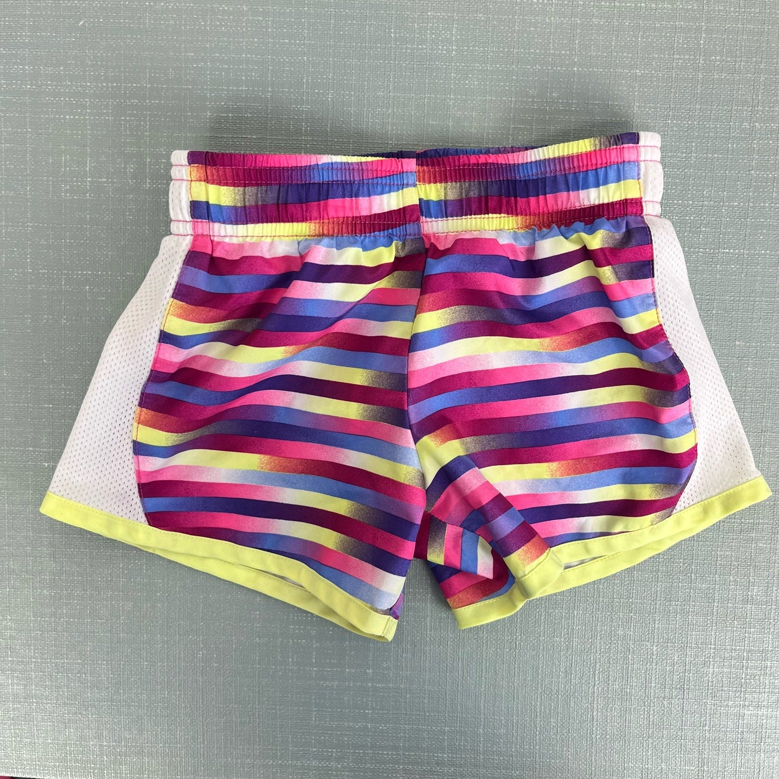 Danskin Now Girls Striped Athletic Shorts XS 4-5