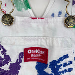 Load image into Gallery viewer, Vintage OshKosh B'gosh Handprint Shortalls 3T USA
