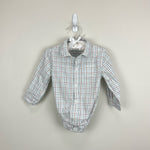 Load image into Gallery viewer, Janie and Jack Baby Plaid Poplin Bodysuit 12-18 Months
