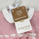 Load image into Gallery viewer, Mayoral Baby Girls Rose Knitted Bow Romper 2-4 Months NWT
