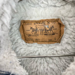 Load image into Gallery viewer, Vintage Levi's Acid Wash Sherpa Lined Orange Tab Denim Jacket 6 USA
