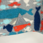 Load image into Gallery viewer, L.L. Bean Gray Fish Hooded Fleece Jacket 6-12 Months
