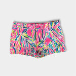 Load image into Gallery viewer, Lilly Pulitzer Girls Pink Palm Reader Shorts 7
