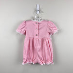 Load image into Gallery viewer, Vintage First In First Out Pink Lace Vest Romper 6-9 Months USA
