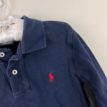 Load image into Gallery viewer, Ralph Lauren Boys Long Sleeve Knit Cotton Polo Shirt Navy Blue 3T
