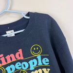 Load image into Gallery viewer, Pacific &amp; Co Kind People Smiley Sweatshirt Black S
