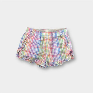 J. Crew Girls Pastel Plaid Ruffle Trim Shorts 7