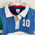 Load image into Gallery viewer, Mini Boden Applique Color Block Varsity Rugby Shirt 9-10
