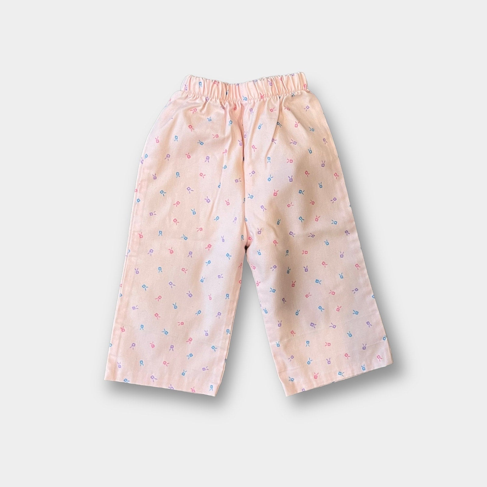 Vintage Pink Pastel Printed Pants 18 Months USA