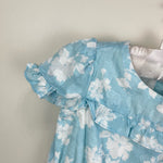 Load image into Gallery viewer, Janie and Jack Floral Jacquard Jumpsuit Sky Blue Floral 12-18 Months
