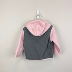 Load image into Gallery viewer, The North Face Girls Glacier Full Zip Fleece Hoodie Jacket Pink Gray 3-6 Months
