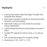 Load image into Gallery viewer, LoveShackFancy x Target Yoobi Happy Thoughts &amp; Coquette Bow 2 Pack Folders
