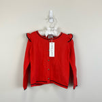 Load image into Gallery viewer, Janie and Jack Girls Ruffle Cardigan Sweater 2T NWT
