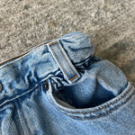 Load image into Gallery viewer, Vintage Levi's Cinched Waist Cut Off Blue Jean Shorts 6
