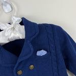 Load image into Gallery viewer, Mayoral Baby Navy Blue Cable Knit Cardigan 6 Months
