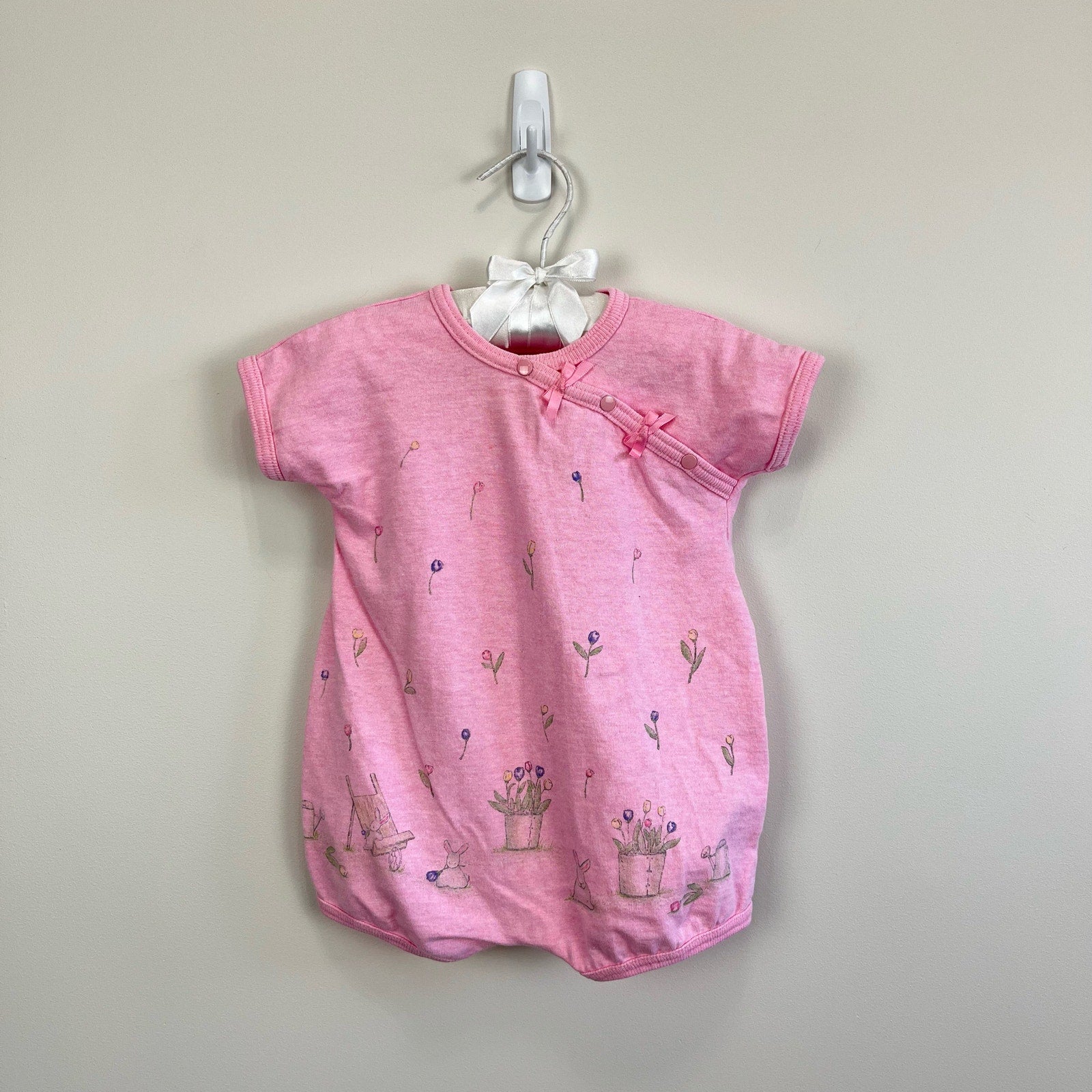 Vintage Carter's Pink Garden Romper 3-6 Months