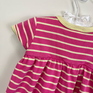 Hanna Andersson Pink & Yellow Striped Dress 60 cm (3-6 Months)