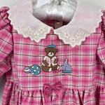 Load image into Gallery viewer, Vintage Carter's Pink Place Teddy Bear Coverall Romper 9-12 Months NWT USA
